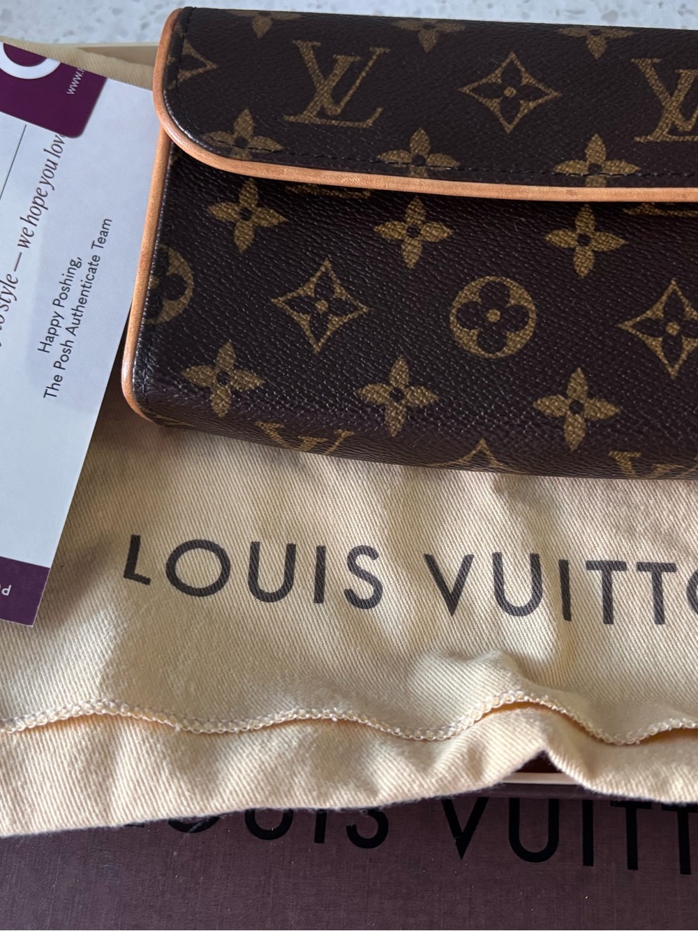 Louis Vuitton Pochette Florentine Monogram ( With Snap Leather Belt (XS) Belt